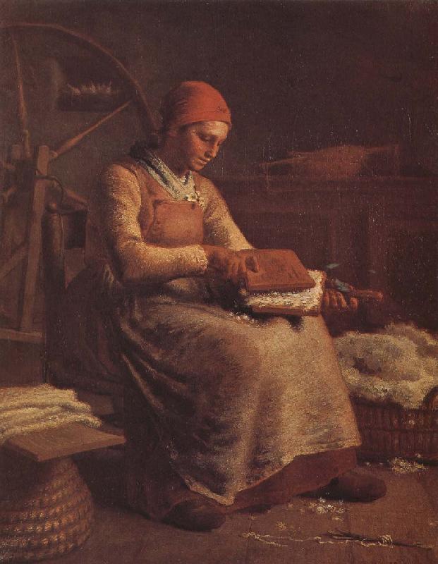 Jean Francois Millet Peasant hackle wool France oil painting art